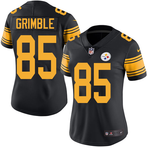 Women's Limited Xavier Grimble Nike Jersey Black - #85 Rush NFL Pittsburgh Steelers